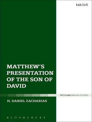 cover image of Matthew's Presentation of the Son of David